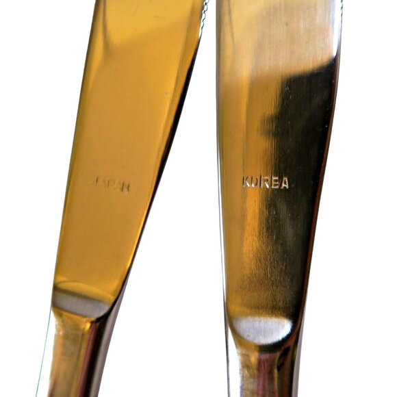 Pageant Harvest 8.5" Modern Solid Knives, Set of 5, Vintage Stainless Flatware - Picture 4 of 5